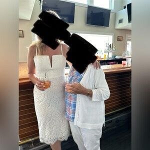 Laundry White Lace Midi Dress